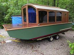A Diy Micro Houseboat You Can Build Too With Tiny House Boat Plans Shanty Boat House Boat Wood Boat Plans