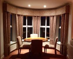 736 x 981 jpeg 136 кб. Curved Bay Window Dressed With Padded Pelmet And Curtains In Crowson Mock Silk Embro Window Treatments Living Room Living Room Windows Corner Window Treatments