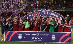 Liverpool players celebrating the premier league trophy subscribe to this channel for more videos like this. Facebook
