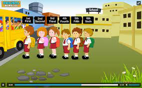 Ordinal numbers can be written as words such as second or third or as the numeric value followed by the suffix abbreviations such as 2nd or 3rd worksheets for teaching ordinals. Teach Your Kids The Concept Of Ordinal Numbers With Our Simple Animated Video Childeduca Ordinal Numbers Math Number Activities Ordinal Numbers Kindergarten