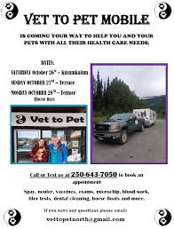 Helping keep your pets healthy. Vet To Pet Oct 26 Kitsumkalum Cat Spay Neuter Kitsumkalum A Galts Ap Community Of The Tsimshian Nation