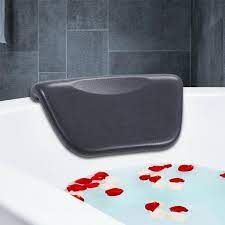Legen sie ihren kopf auf das bequeme nackenkissen aus wasserbeständigem teakholz. Schwarz Badewannenkissen Badewanne Kissen Kaufland De