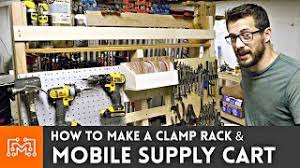 Then allow it to completely dry overnight before doing the final steps. Mobile Supply Cart Clamp Rack Woodworking How To I Like To Make Stuff Youtube