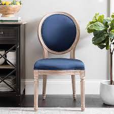 Metail chair metal slat back dining chair color: Navy Louis Dining Chair Kirklands