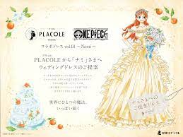 Niedlich nami hoshino fährt gerne einen langen schwanz auf dem tisch. One Piece Neue Kooperation Zeigt Nami Und Vivi Im Brautkleid Anime2you