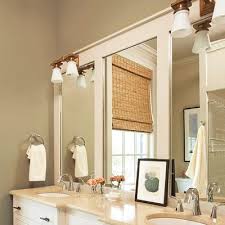 Big Bathroom Mirror Trimmed With Inexpensive Wood Home Home Decor Home Remodeling