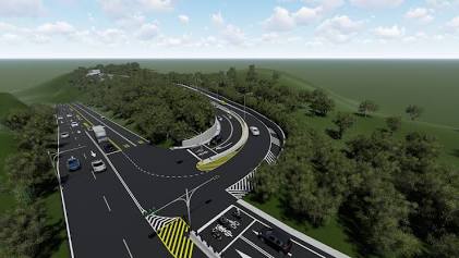 文化一路至青山路新闢道路模擬示意圖 (由 AI 生成)