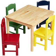 This item cannot be shipped to your selected delivery location. Generic Amazon Basics Kids Wood Table And 4 Chair Set Natural Table Assorted Color Chairs