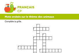 .mots fléchés, accessibles autant pour les enfants que pour les adultes, et disponibles en plusieurs niveaux de difficulté (force 1 à 3). Vocabulaire Mots Croises Sur Le Theme Des Animaux Serie 6