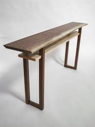 Vivent Bord Table Console Table De Canape Etroit Tableau De Etsy In 2020 Live Edge Console Table Minimalist Wood Furniture Live Edge Table