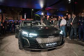 Audi E Tron Gt Concept S La Debut Is A Huge Party Audi E Tron Audi Audi Cars
