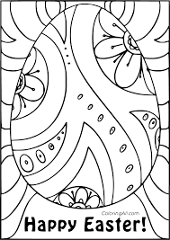 Easter egg, easter bunny, easter chick, easter basket coloring pages. Easter Card Coloring Pages Coloringall