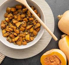Toss the cooked squash cubes and massaged kale with. Recipe Video Roasted Butternut Squash With Spicy Pepitas Henry Ford Livewell