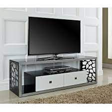 Shop with confidence on ebay! Beautiful 60 Mosaic Tv Stand Brushed Silver Frame With White Drawers And Black Tempered Glass Stylish And Sturdy White Drawers Tv Stand Brushed Silver