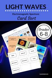 Light Waves Electromagnetic Spectrum Card Sort Teaching Resources Sorting Cards Electromagnetic Spectrum Electromagnetic Spectrum Activities
