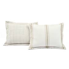 The package includes one comforter and two matching pillow shams featuring an envelope closure. Farmhouse Stripe 3 Piece Comforter Set Lush Decor Www Lushdecor Com