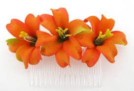 Red silk flowers for hair. 3 Pc Lot 3 1 2 Red And Gold Glitter Poinsettia Silk Flower Hair Clips Clips Barrettes Handmade Products Fcteutonia05 De