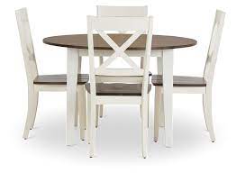 Sumter White Round Table 4 Chairs In 2021 White Round Tables Chair Furniture Assembly