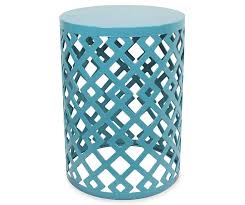 Wilson Fisher Turquoise Metal Garden Table 16 X 22 At Big Lots Metal Garden Table Outdoor Accent Table Garden Table