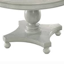 This 48 round turned leg dining table with (2) leaves is the perfect size for a family of four. Furniture Of America Chlido 48 Inch Round Wood Dining Table In Antique White Idf 3872wh Rt