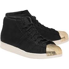 Adidas Black And Gold High Tops Adidas Originals Promodel Metal Toe Black Gold Leather Sneakers 1 755 Zar Liked On Black High Top Shoes Black Leather Sneakers Gold High Top Sneakers