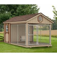 fully assembled 8 x 12 ft amish 1 run dog kennel with feed room dog kennel outdoor dog house plans insulated dog kennels