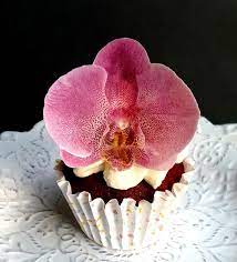 Edible Wafer Paper Pink Orchid Flowerflat Cupcake Or Cookie Etsy In 2021 Wafer Paper Flowers Wafer Paper Edible Paper Flowers