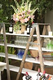 Vineyard Laddered Back Bar Town Country Event Rentals Back Bar Vintage Ladder Event Rental