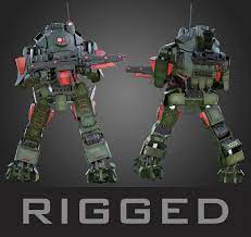 titanfall atlas rigged 3D Model in Robot 3DExport