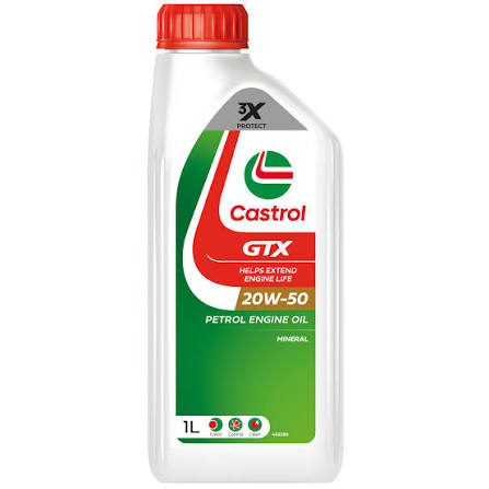 CASTROL 20W 50- ENGINE OIL GTX 1 LTR- CASTROL - Part Number: CAST5