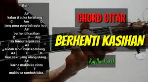 Chord Gitar Kalau Te Suka Ko Bilang Berhenti Kasihan Kapthenpurek Youtube