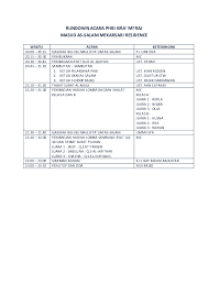 Word, email, messenger, wa, dsb. Doc Rundown Acara Phbi Isra Mi Raj Masjid As Salam Mekarsari Residence Farida Sutandi Academia Edu