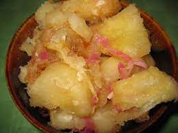Authentic Yucca With Garlic Sauce Yuca Con Mojo Recipe Food Com Cuban Recipes Recipes Food