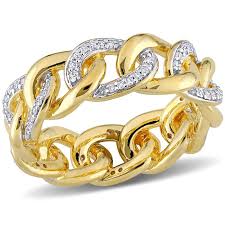 Connect, discuss, and learn about what's new at hsn! Yellow Gold Plated Sterling Silver 25ctw Diamond Link Band Ring 9547115 Hsn