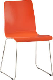 Echo Orange Chair Cb2 Orange Chair Modern Dining Chairs Dining Chairs