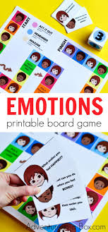 Emotions Is A Fun Printable Board Game For Kids And Adults To Play Together Players Will Be Challenged Printable Board Games Board Games For Kids Board Games