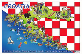 Las regiones y las ciudades de la lista, con marcada en los centros. Croacia Mapas Mapa De Croacia Sellos Y Tarjetas Postales