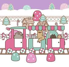 Look It S The Pusheen Express Ready To Save The Holidays Pusheen Cute Pusheen Christmas Pusheen Cat