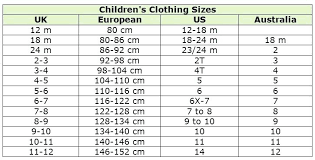 Boy T Shirt Size Chart Coreyconner