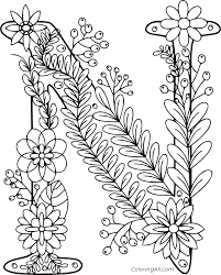 Choose a letter n coloring page. Beautiful Letter N Coloring Page Coloringall
