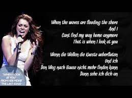 Shanks john m, lindsey hillary lee lyrics powered by www.musixmatch.com. Miley Cyrus When I Look At You Lyrics Deutsche Ubersetzung Hq Youtube