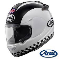 Black And White Motorcycle Helmet Arai Vector 2 Phil Read White Black Helmet White Motorcycle Helmet Motorcycle Helmet Brands Helmet