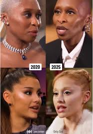 Ariana Grande and Cynthia Erivo Before and After The Wicked Film