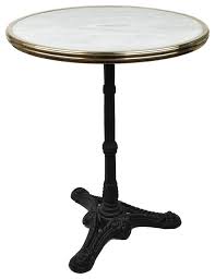 Well you're in luck, because here they come. French Bistro Table 24 White Marble And Iron Base Traditional Indoor Pub And Bistro Tables By Maison Absinthe Houzz