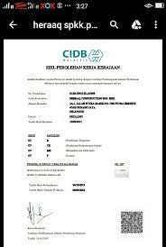 Kod pendaftaran kontraktor cidb di bawah kategori b ~ bangunan. Hn Consultant Khidmat Perunding Latihan Tambah Kod Bidang Cidb F01 Ce20 Dan Ce36 Heeraq Construction Sdn Bhd