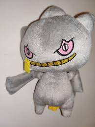 Pokemon Banette Plush by Tomy Stuffed Doll Gray Zipper Mouth no tag | eBay