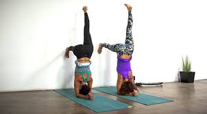 Each of the inversions are initially presented in a preparatory form, and then developed with options that are closer to the final pose. Inversions
