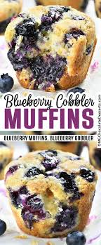 Blueberry Cobbler Muffins In 2020 Sweet Breakfast Blueberry Recipes Blueberry Cobbler