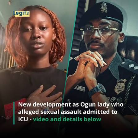 A new twist unfolds as Ogun woman Mirabel, who alleged sexual assault in a viral video, is admitted to the ICU. Clip and full details in the comments. Photo credit: @Olami_deeEbony, @OgunPoliceNG/X