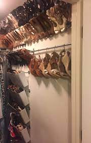 Organized Shoe Storage Without Using An Inch Of Precious Floor Space Ikea Hackers Hanging Shoe Storage Ikea Shoe Storage Shoe Storage Hacks